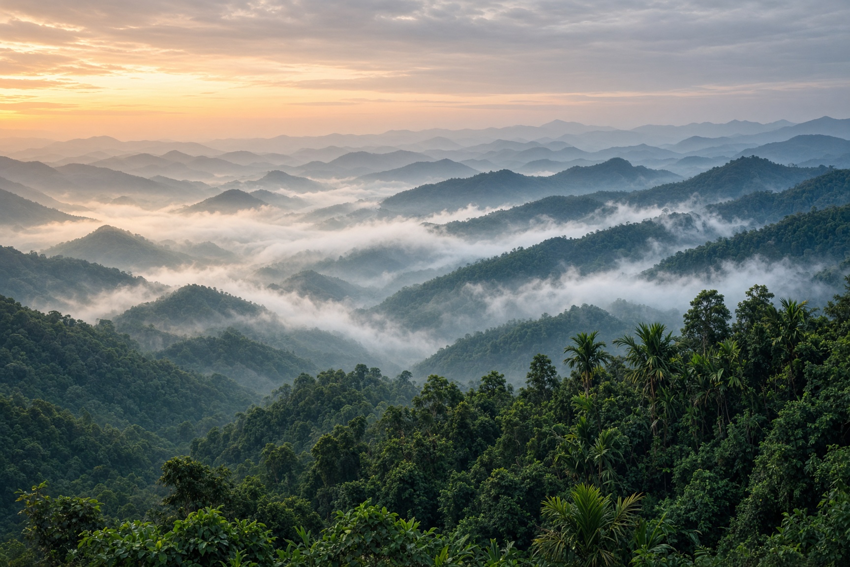 Mountain mist, Laos